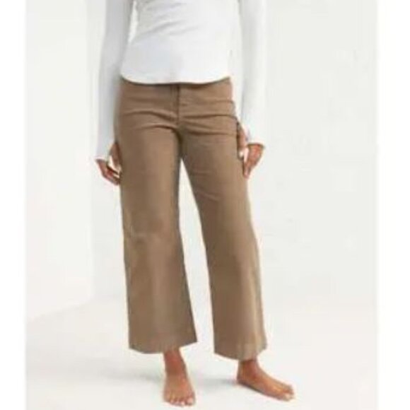 UpWest | Corduroy Wide Leg Crop Pants in Brown | Size Small - Picture 1 of 13